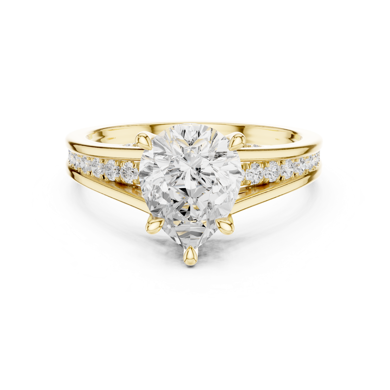 Gold Ring DDLR-996, Yellow Gold, view 4