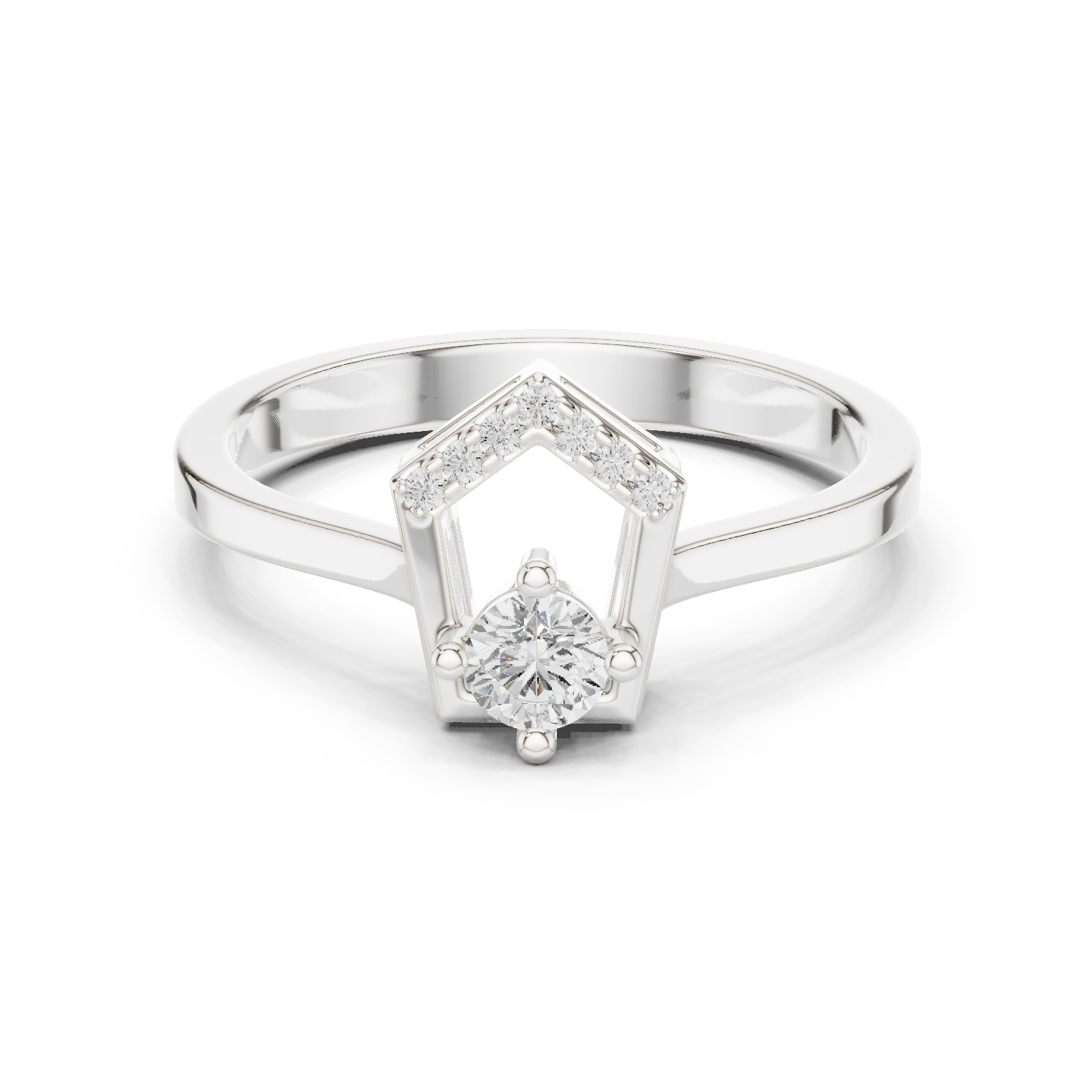 Gold Ring DDLR-842, White Gold