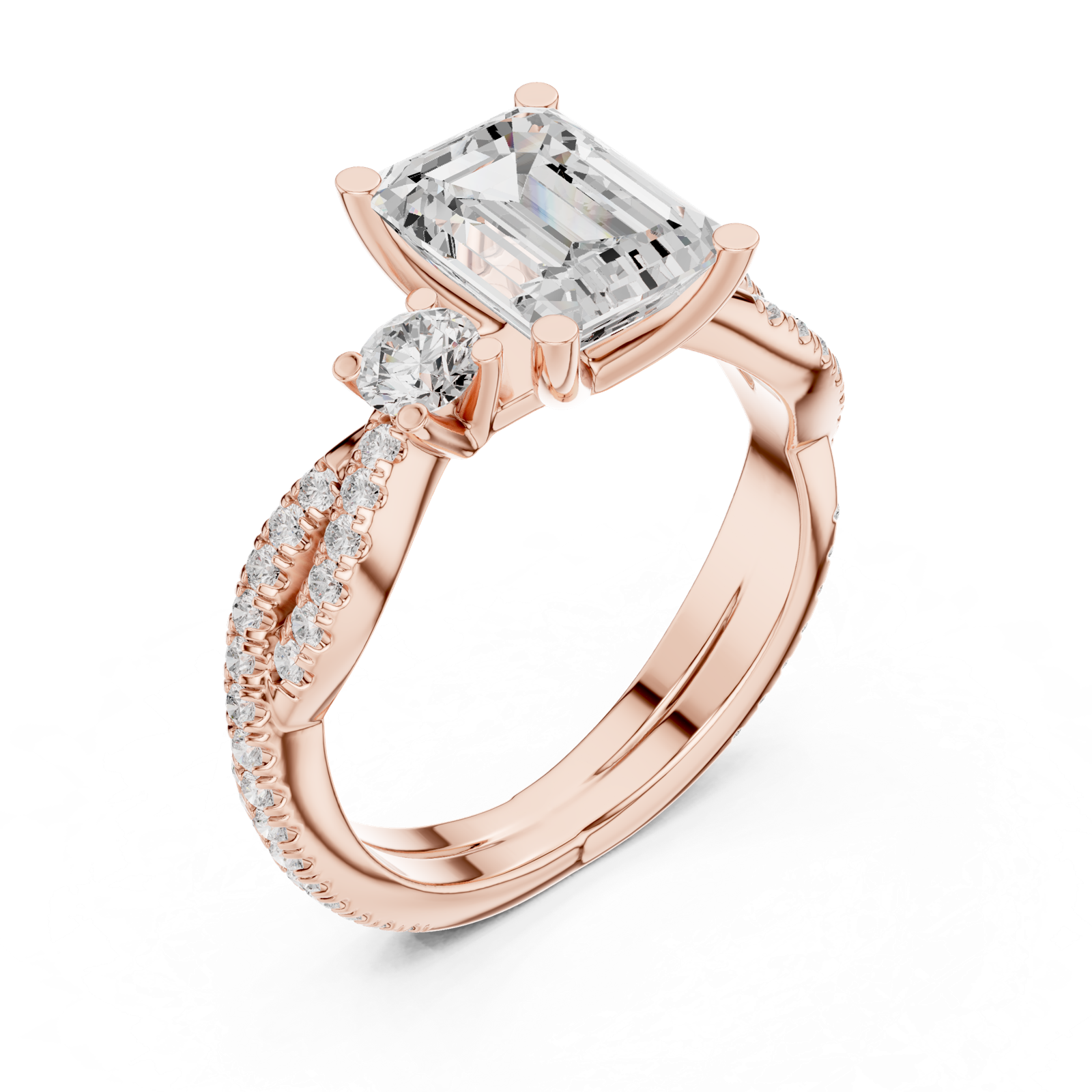 Gold Ring DDLR-281, Rose Gold, view 2