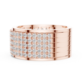 Gold Ring DDLR-428, Rose Gold, view 3