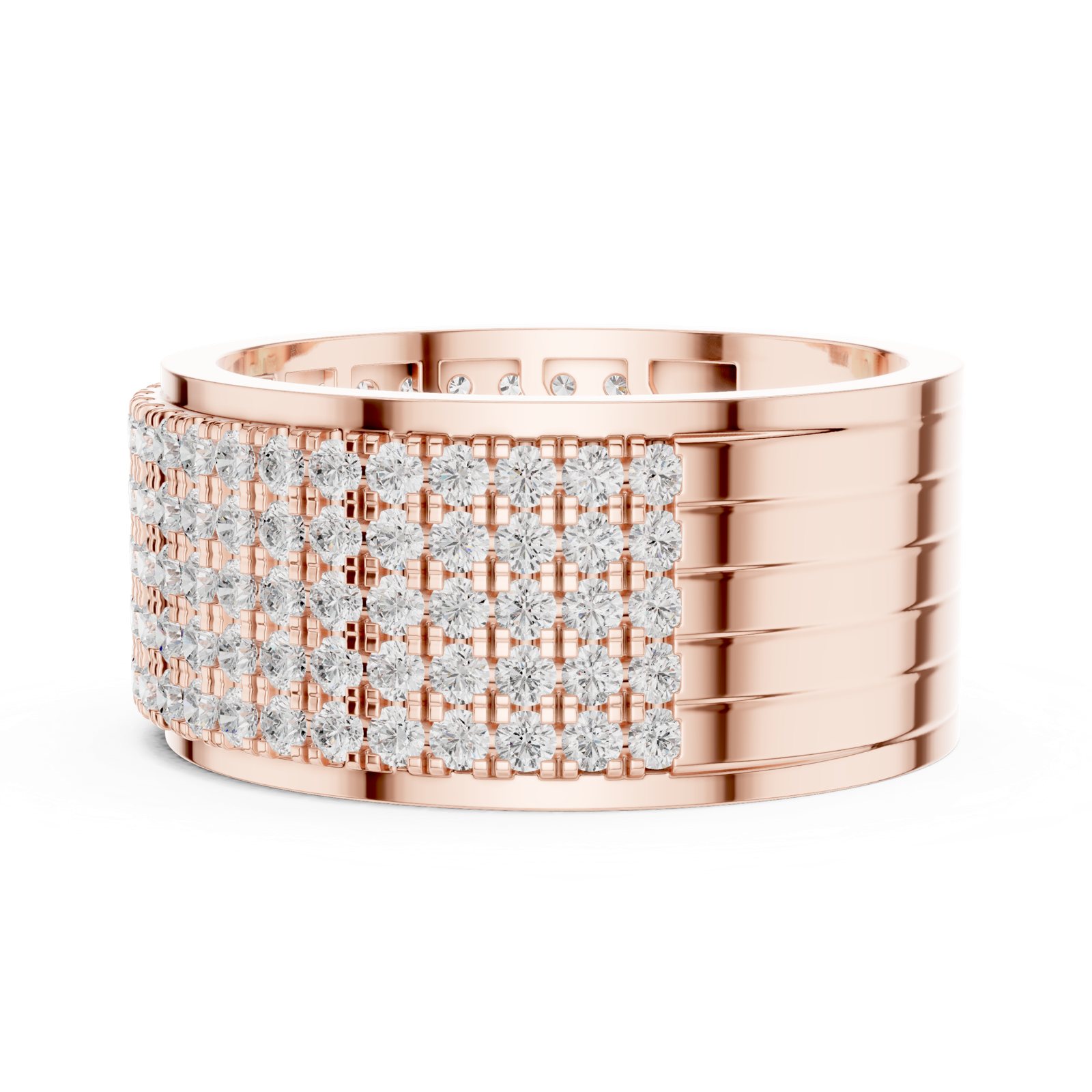Gold Ring DDLR-428, Rose Gold, view 3