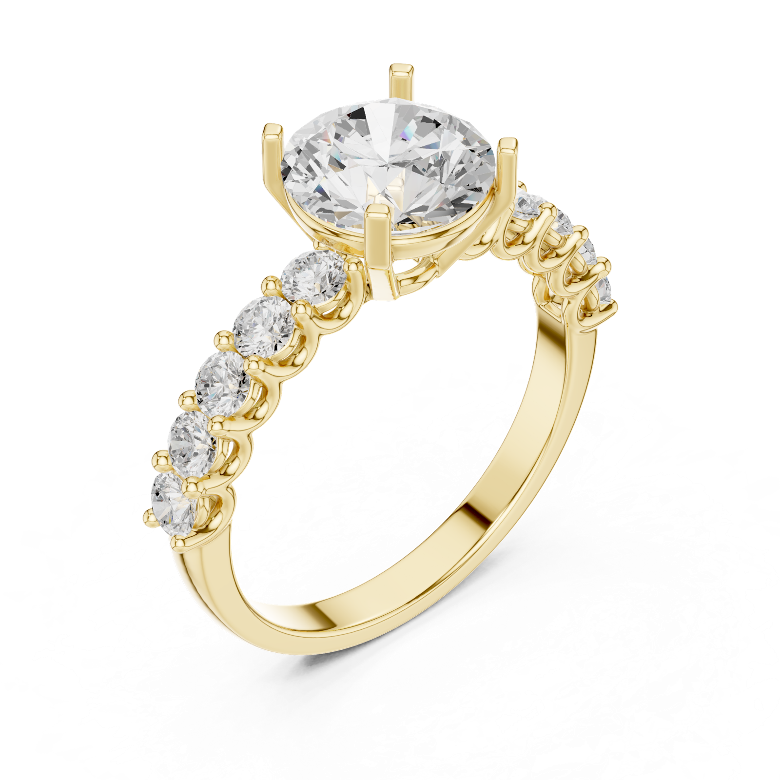 Gold Ring DDLR-819, Yellow Gold, view 2