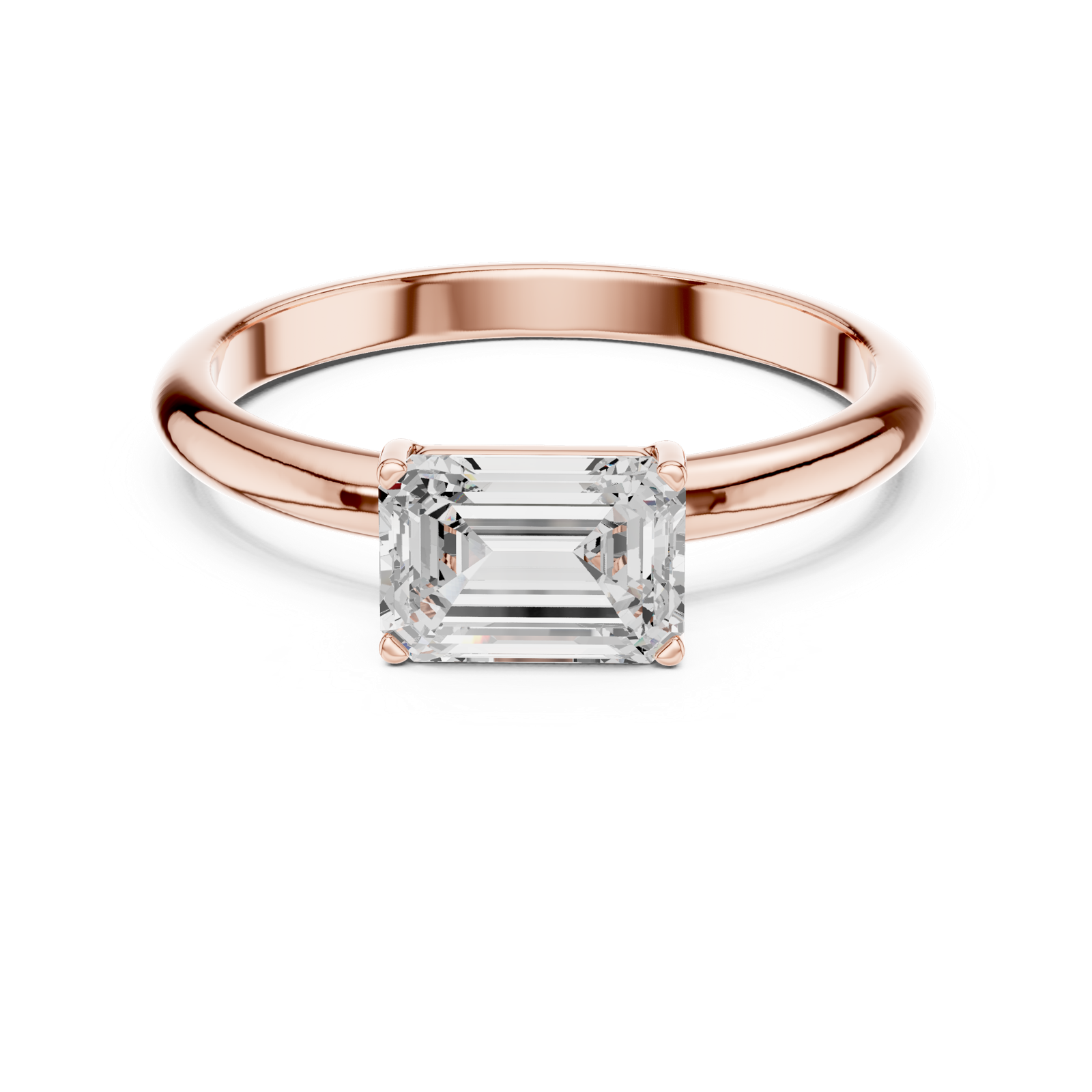 Gold Ring DDLR-1076, Rose Gold, view 4