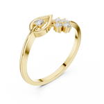 Gold Ring HLR-79, Yellow Gold, view 2