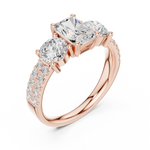 Gold Ring DDLR-717, Rose Gold, view 2