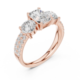 Gold Ring DDLR-717, Rose Gold, view 2