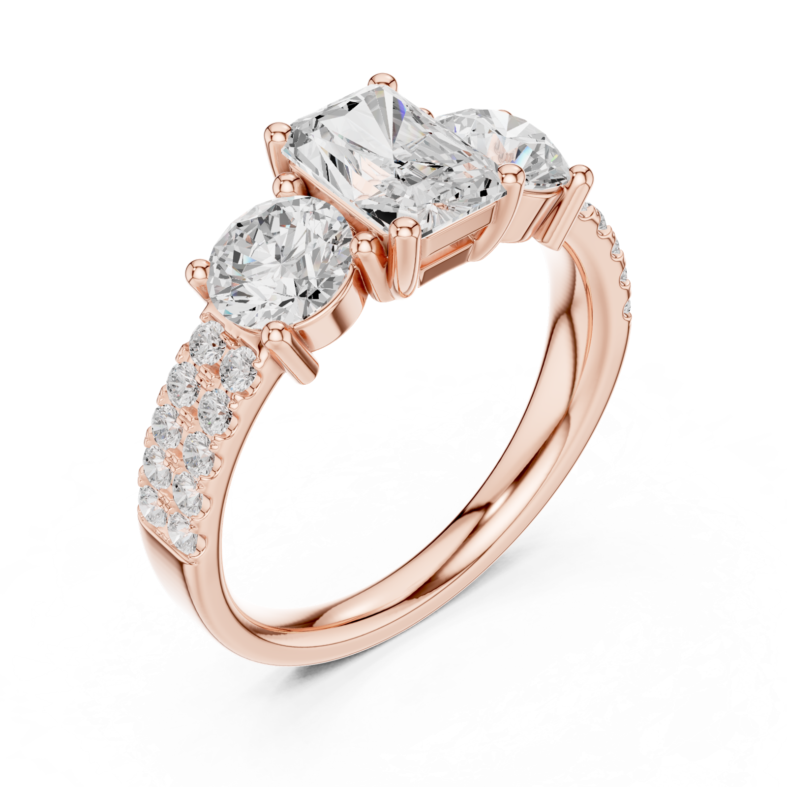 Gold Ring DDLR-717, Rose Gold, view 2