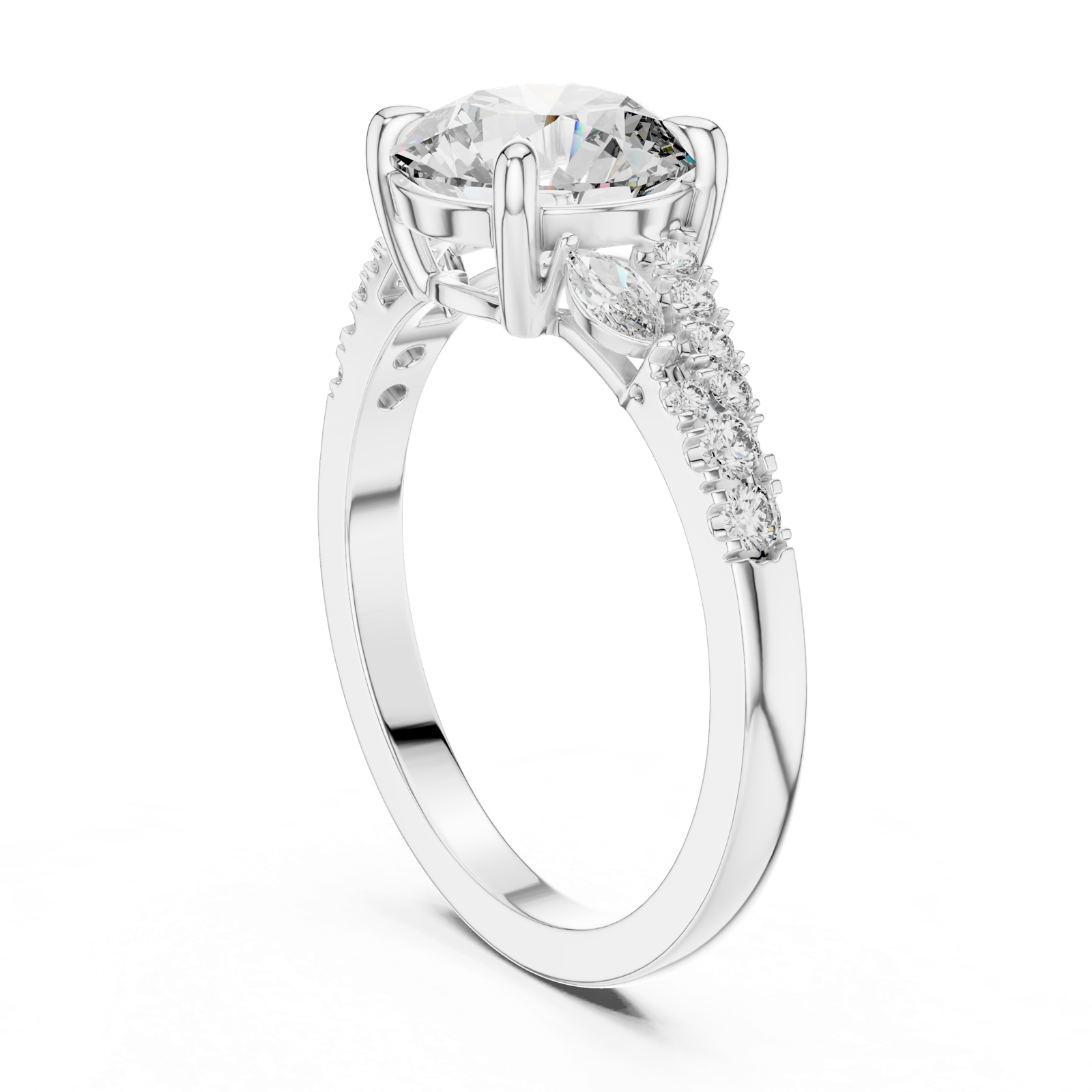 Gold Ring DDLR-015, White Gold