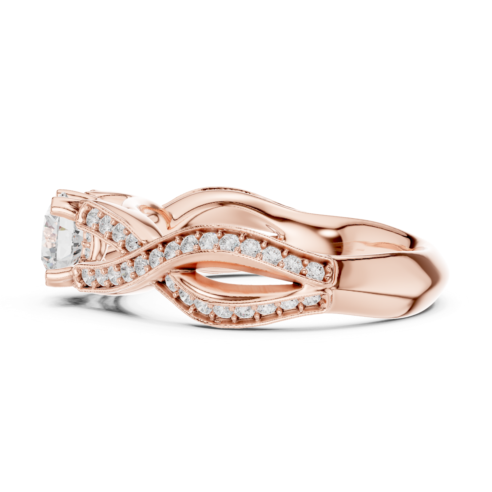 Gold Ring LR-0315, Rose Gold, view 3