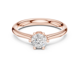 Gold Ring DDLR-560, Rose Gold, view 4