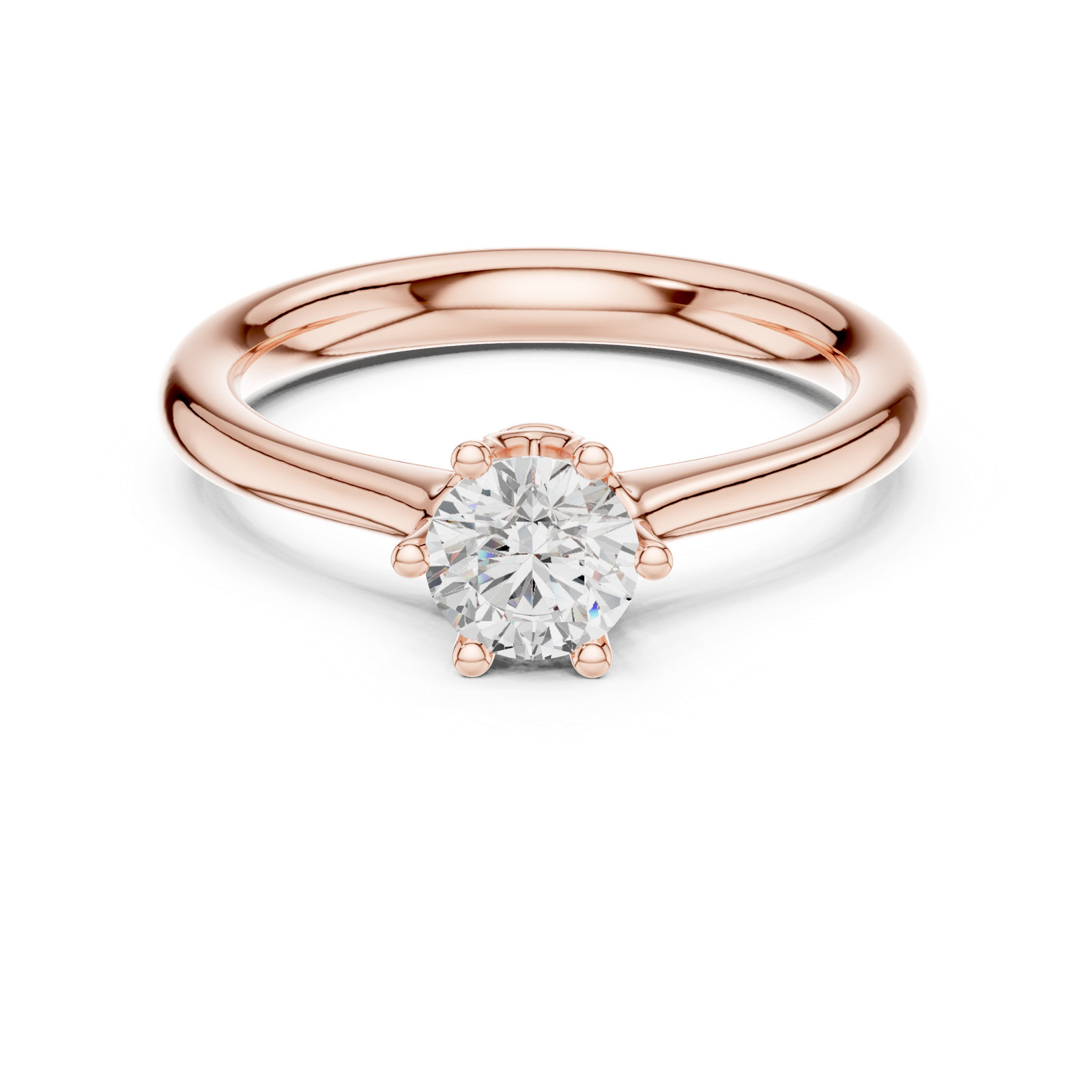 Gold Ring DDLR-560, Rose Gold, view 4