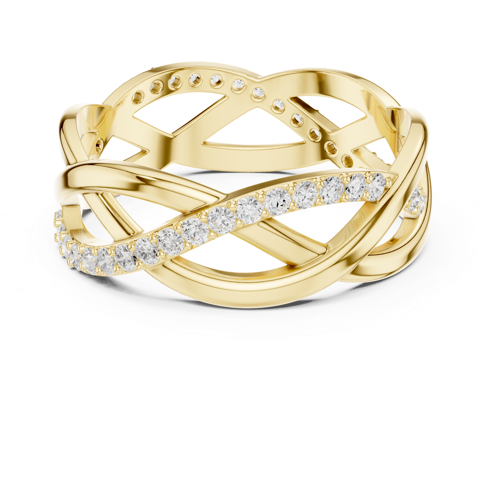 Gold Ring L22-R8, Yellow Gold, view 4