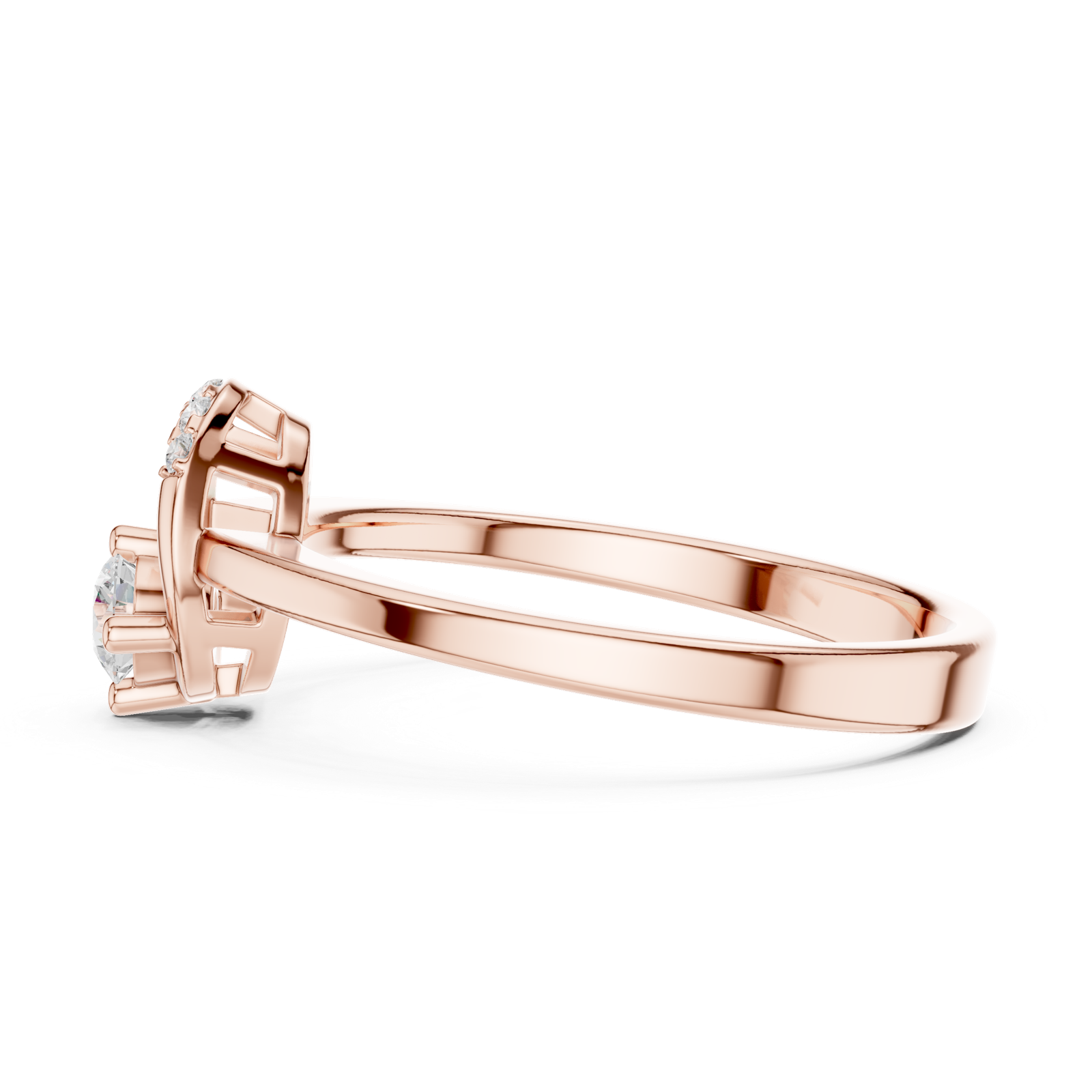 Gold Ring DDLR-840, Rose Gold, view 3