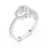 Gold Ring LR-01 (69), White Gold, view 2