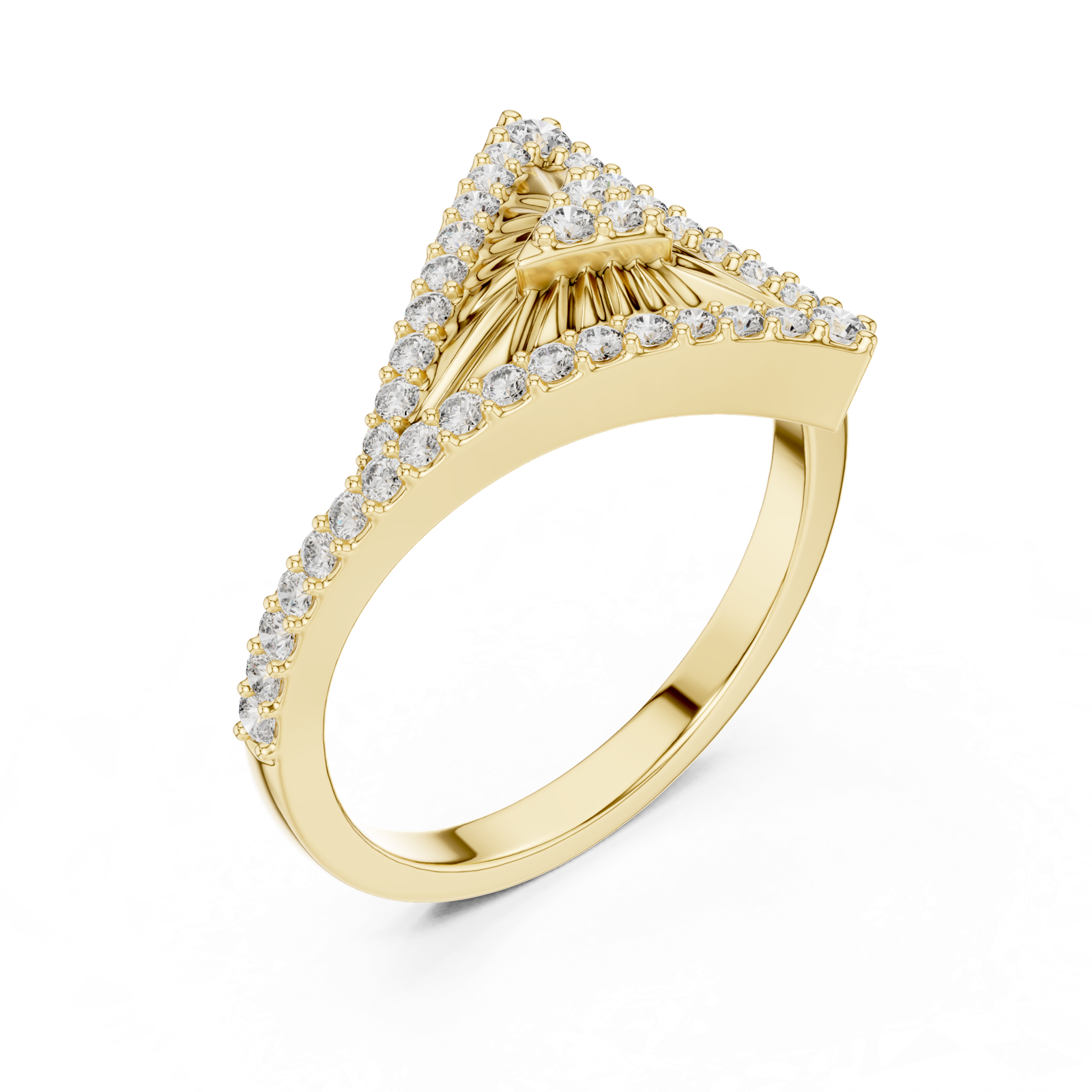 Gold Ring LR-01 (87), Yellow Gold, view 2