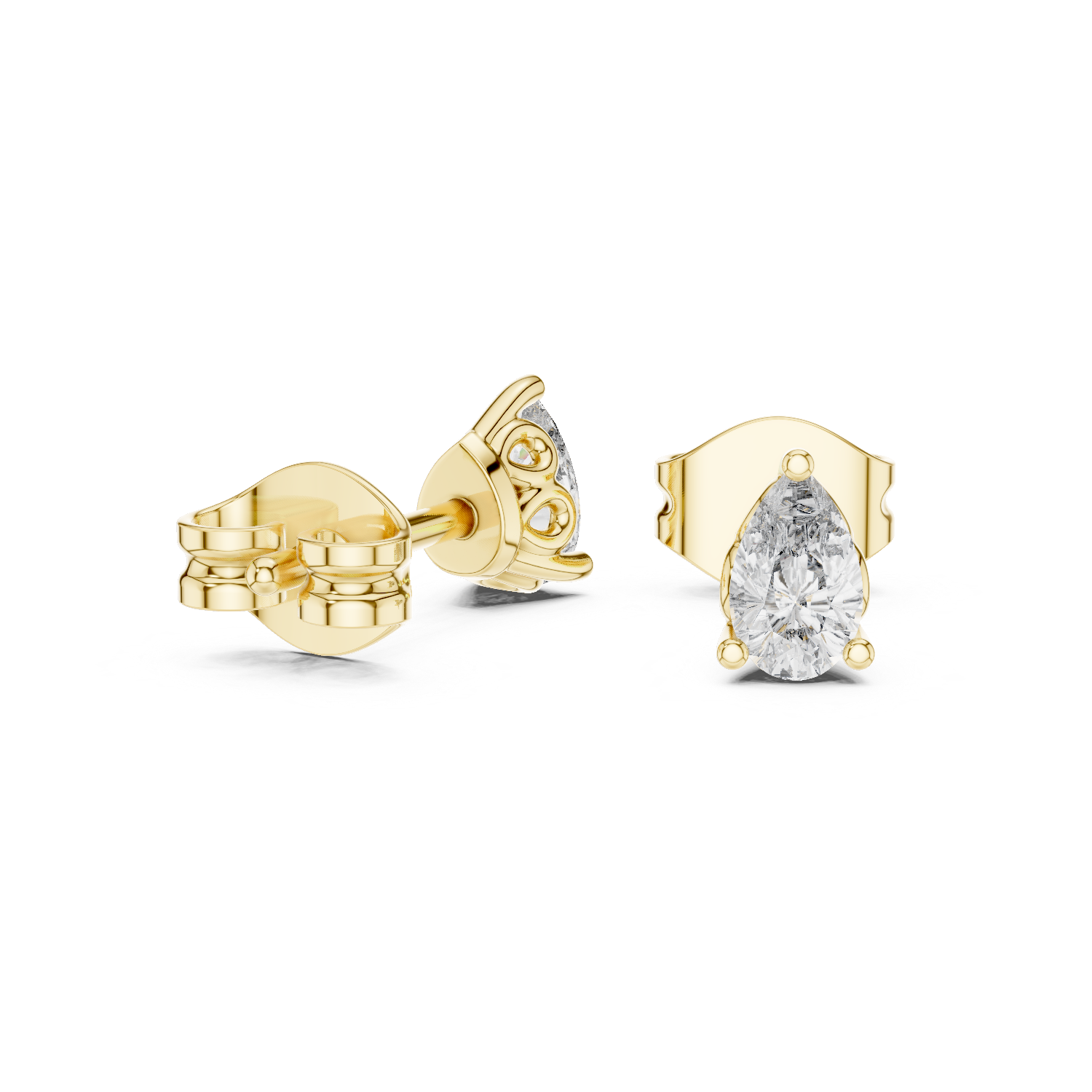 Gold Earrings GER-0364, Yellow Gold, view 1