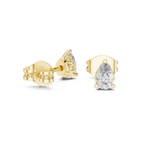 Gold Earrings GER-0364, Yellow Gold, view 1