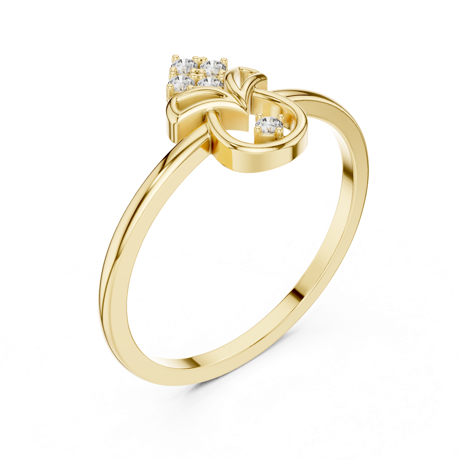 Gold Ring DR-6214, Yellow Gold, view 2