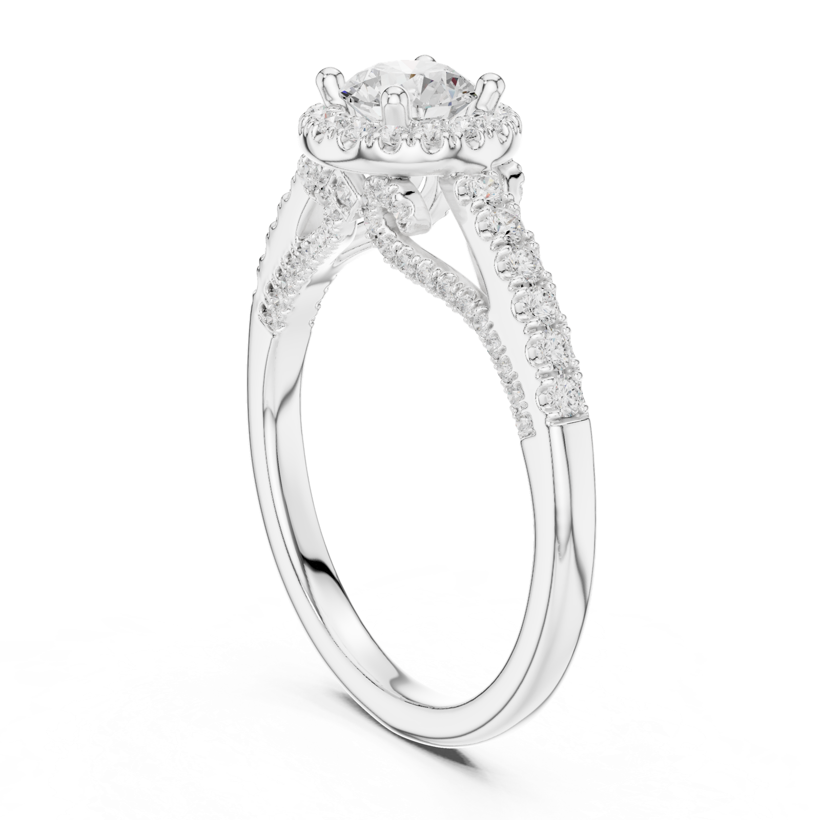 Gold Ring LR-0218, White Gold