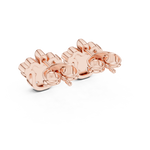 Gold Earrings 9-10047E, Rose Gold, view 3