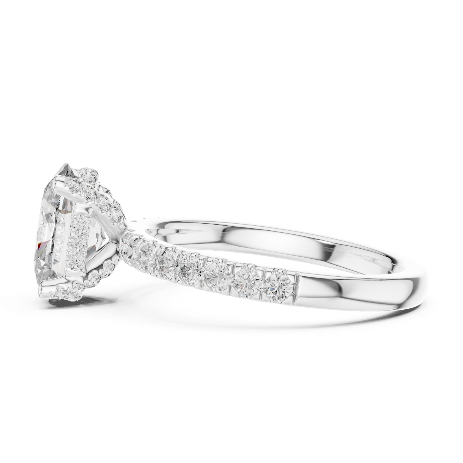 Gold Ring DDLR-161, White Gold, view 3