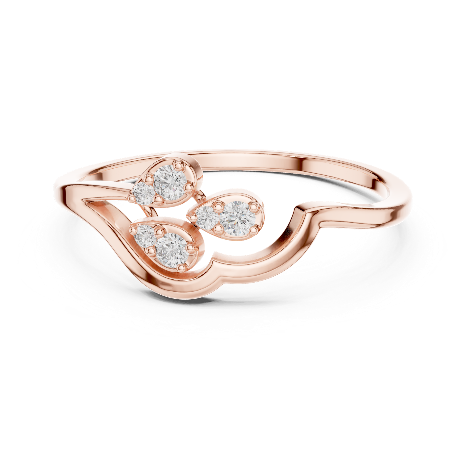 Gold Ring 1 (220), Rose Gold, view 4
