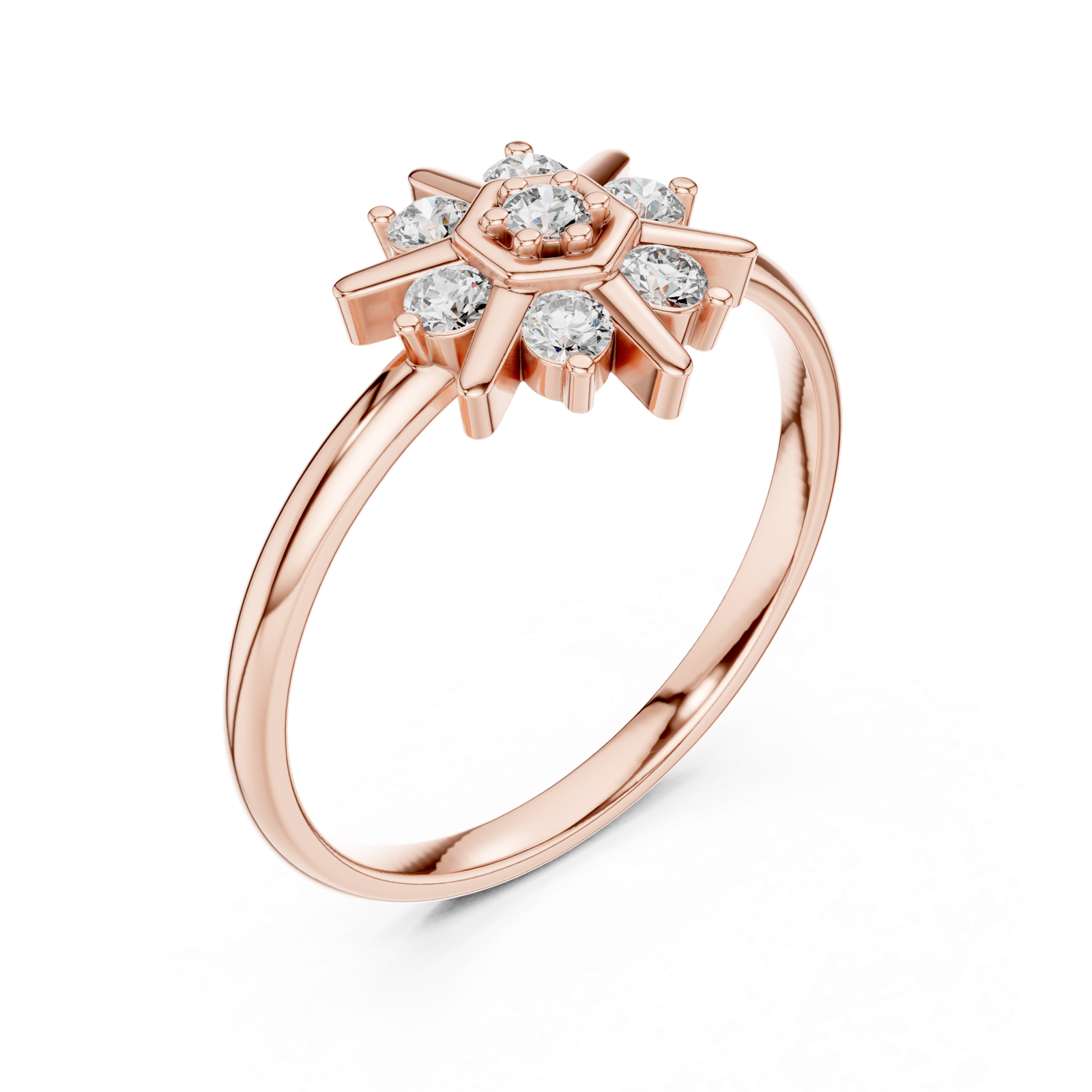 Gold Ring Ledis Ring, Rose Gold, view 2
