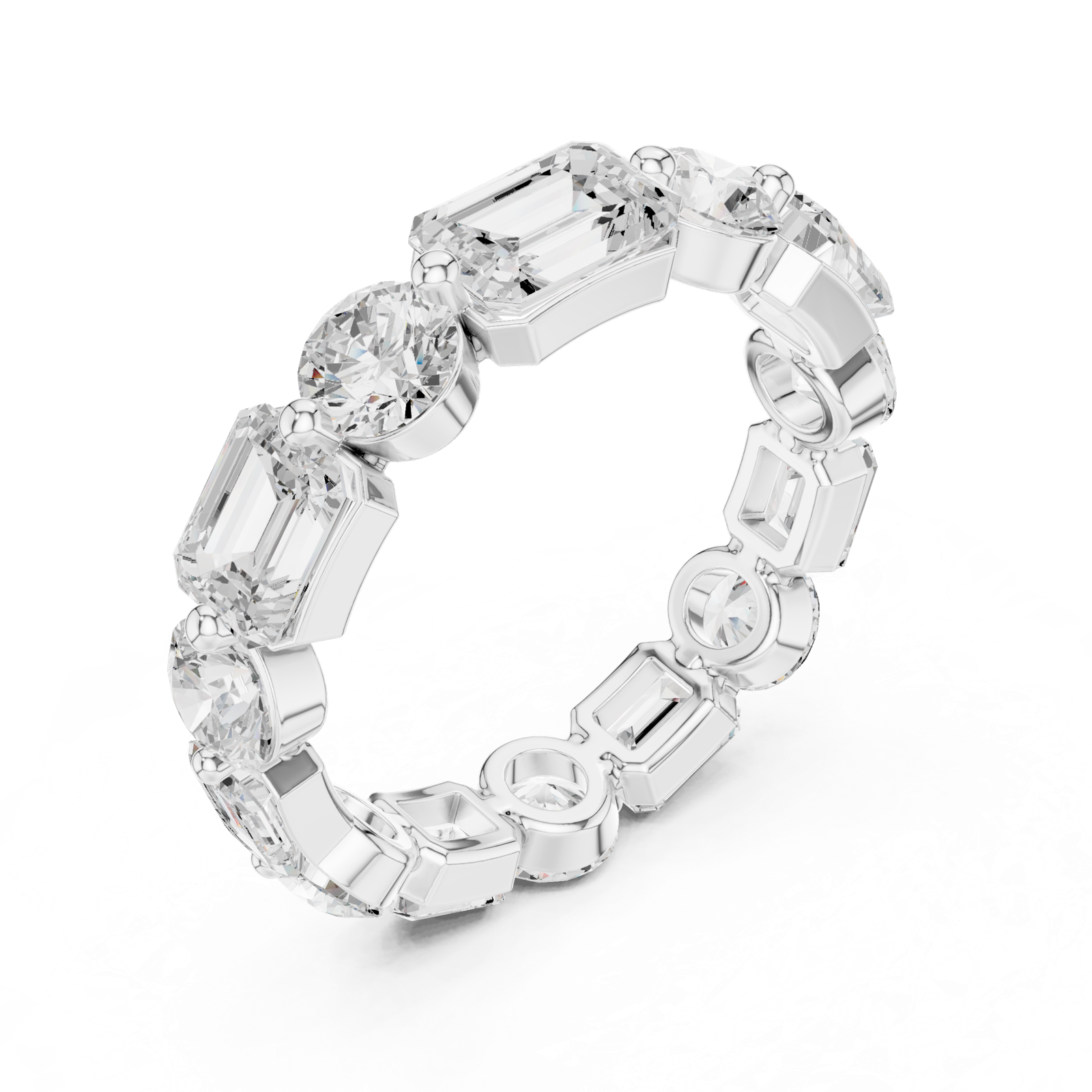Gold Ring DDLR-393, White Gold, view 2
