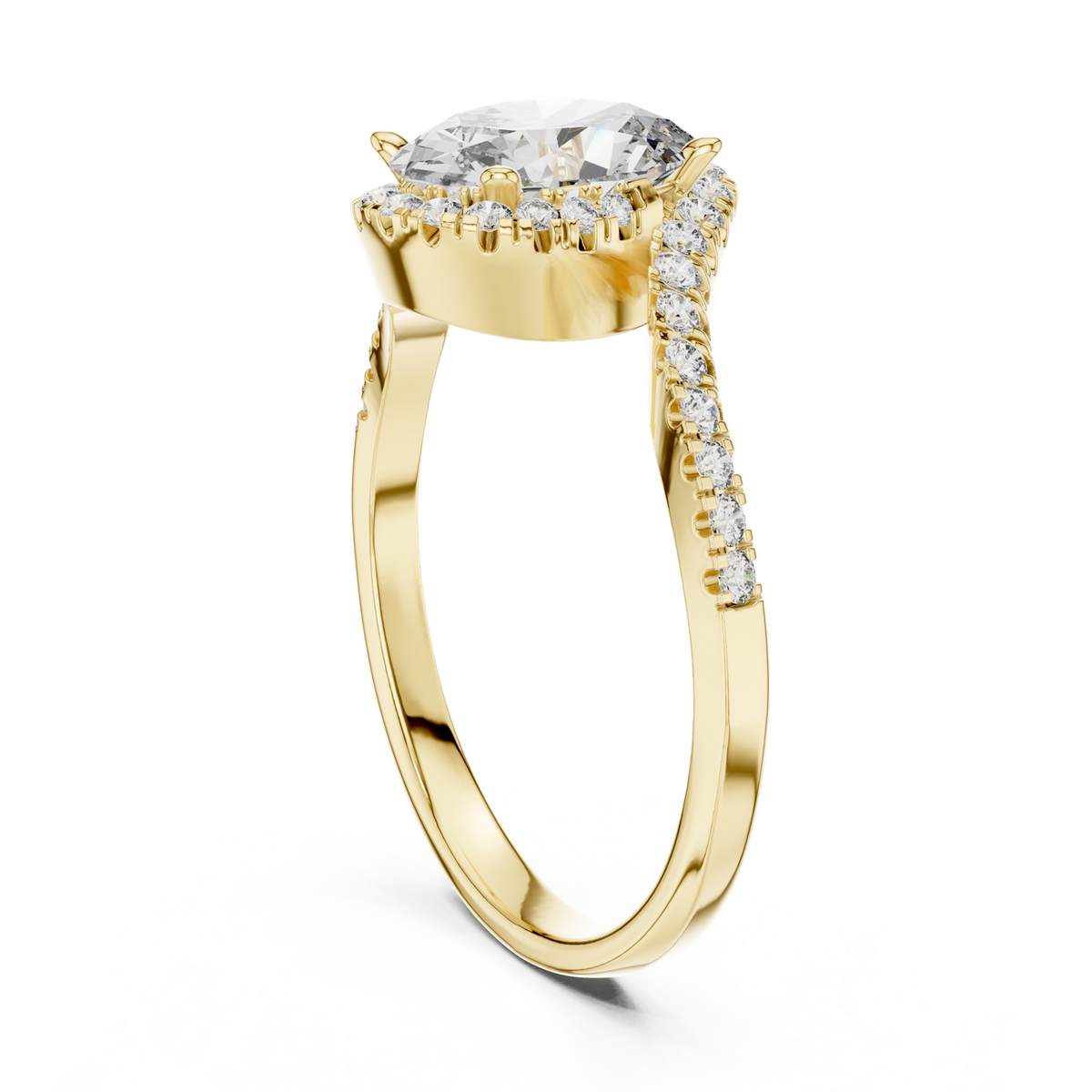 Gold Ring 00001L (48), Yellow Gold, view 1