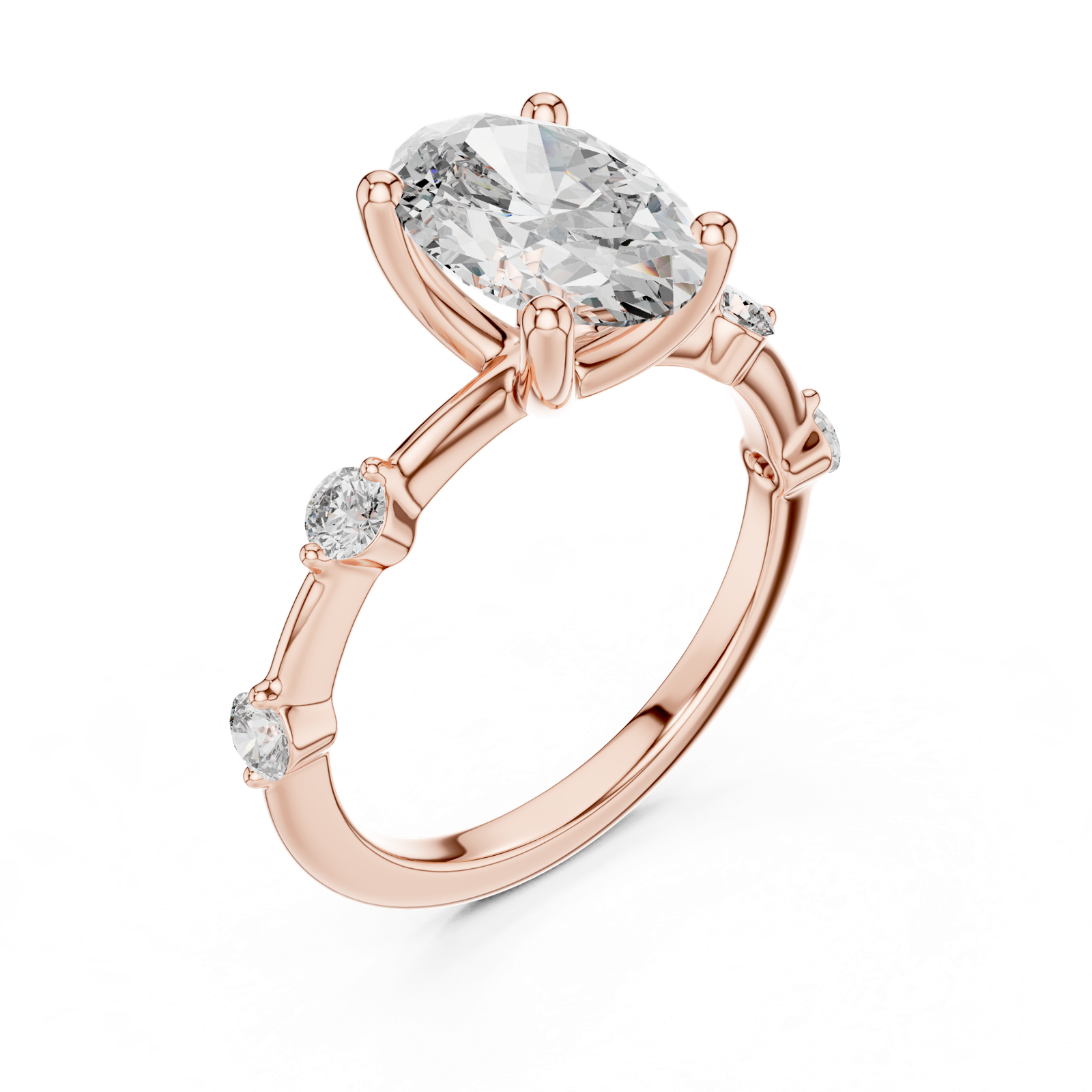 Gold Ring DDLR-056, Rose Gold, view 2
