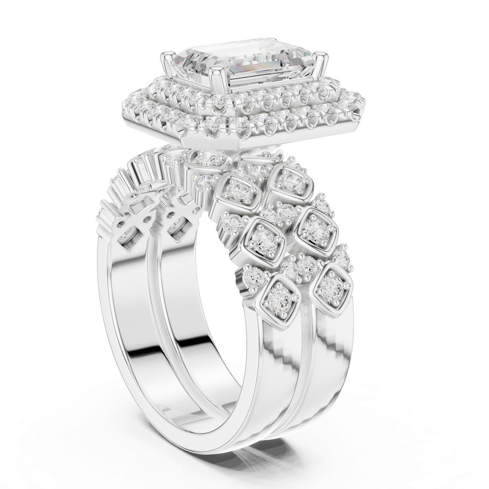 Gold Ring DDLR-292, White Gold, view 1