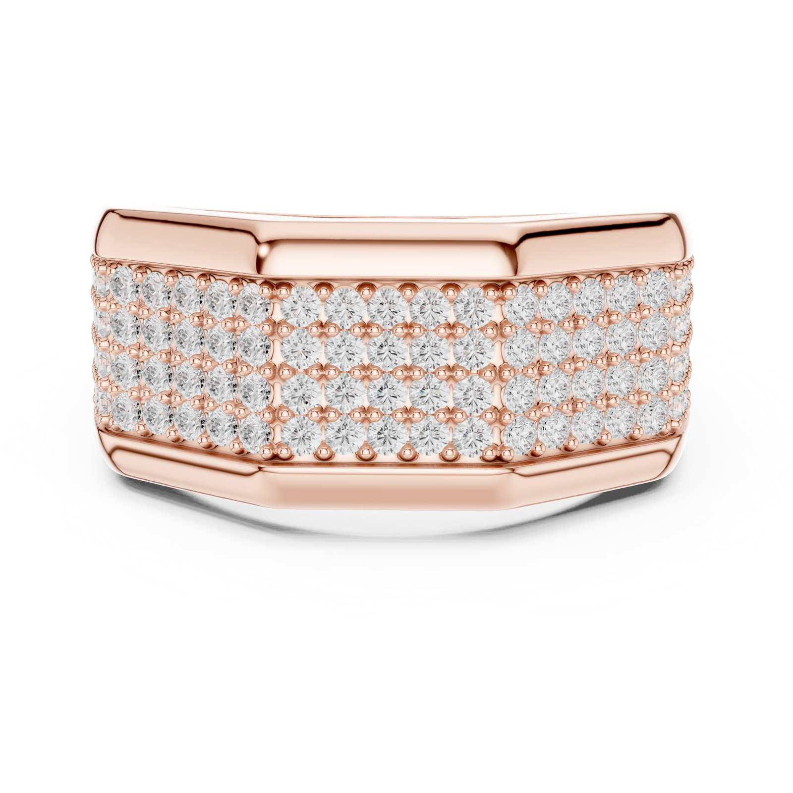 Gold Men's Ring GGR-0004, Rose Gold, view 4