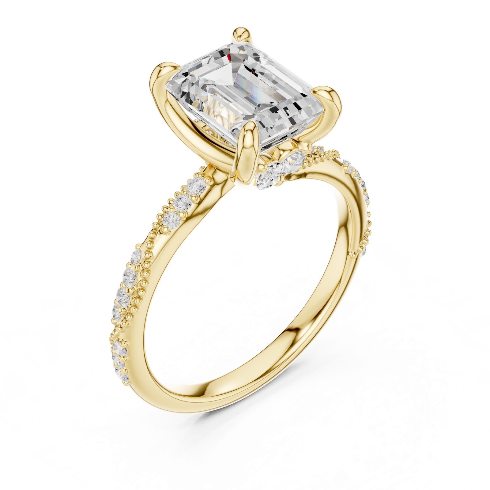 Gold Ring DDLR-963, Yellow Gold, view 2