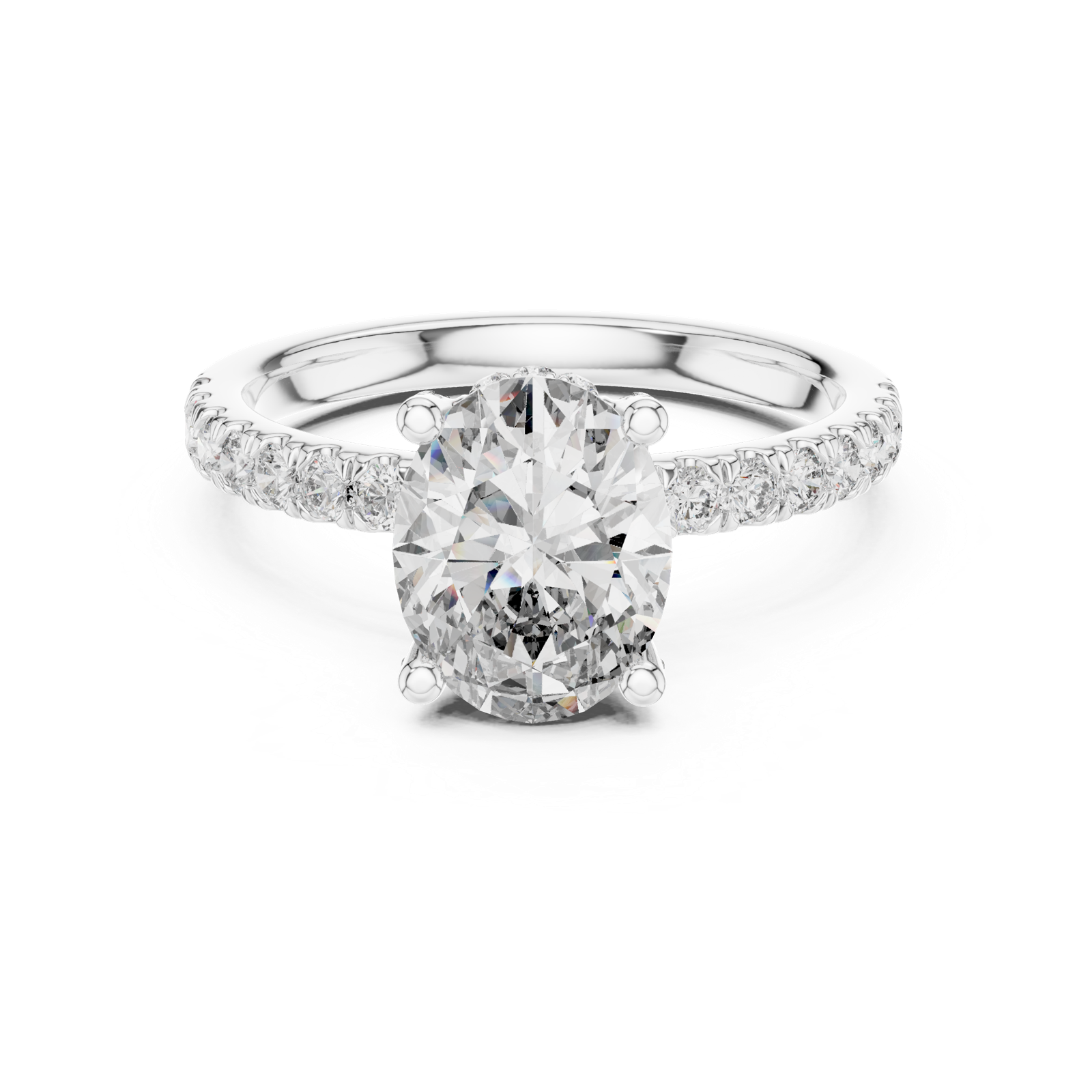 Gold Ring DDLR-161, White Gold, view 4