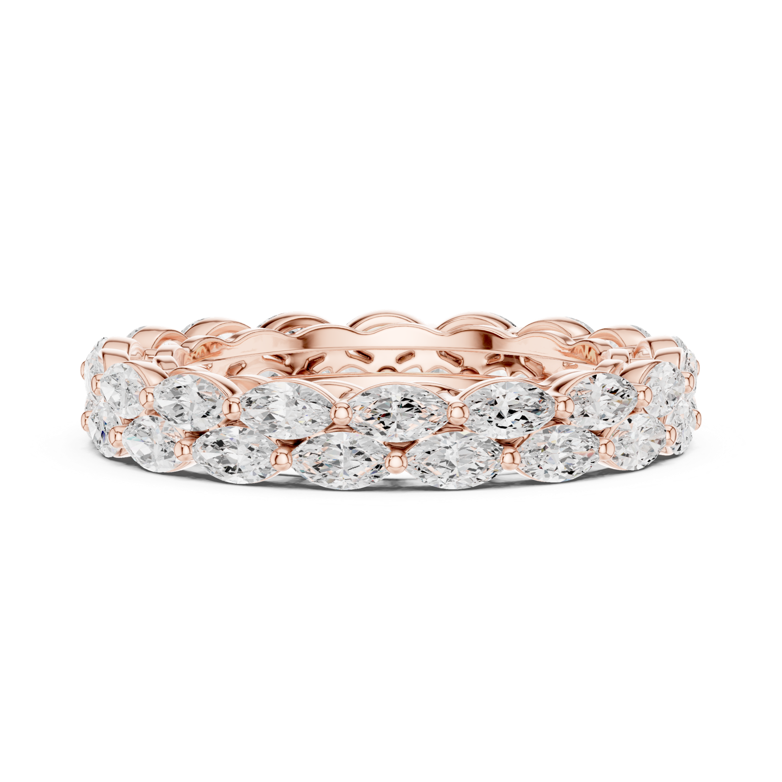 Gold Ring DDLR-309, Rose Gold, view 3