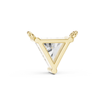 14K Solid Gold Lab Diamond Solitaire Pendant Necklace, Yellow Gold