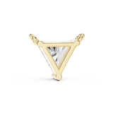14K Solid Gold Lab Diamond Solitaire Pendant Necklace, Yellow Gold