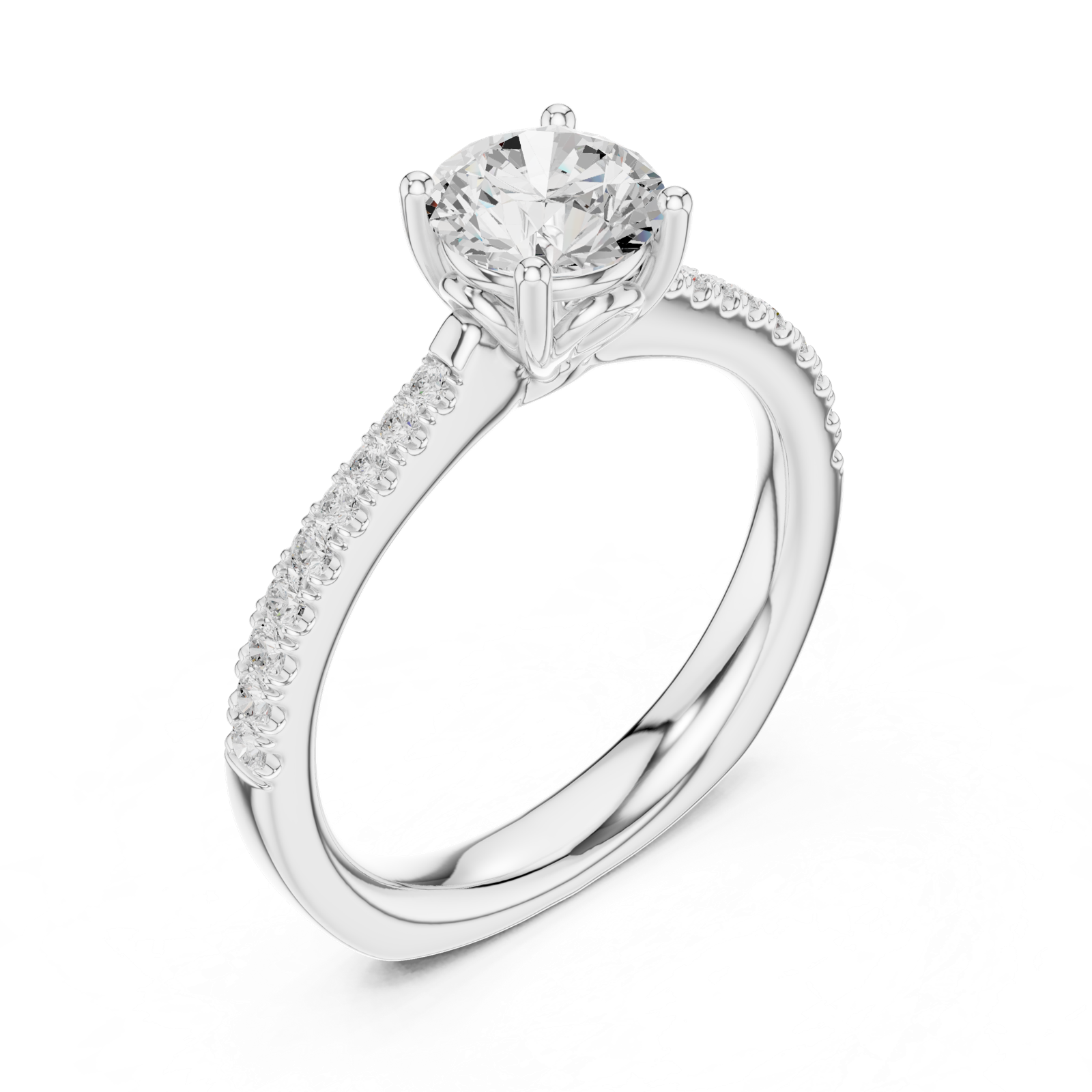 Gold Ring DDLR-651, White Gold, view 2