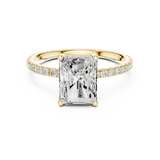 Gold Jewelry L36-16, Radiant center stone, Yellow Gold, view 4