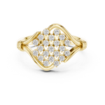 Gold Ring DDLR-760, Yellow Gold, view 4