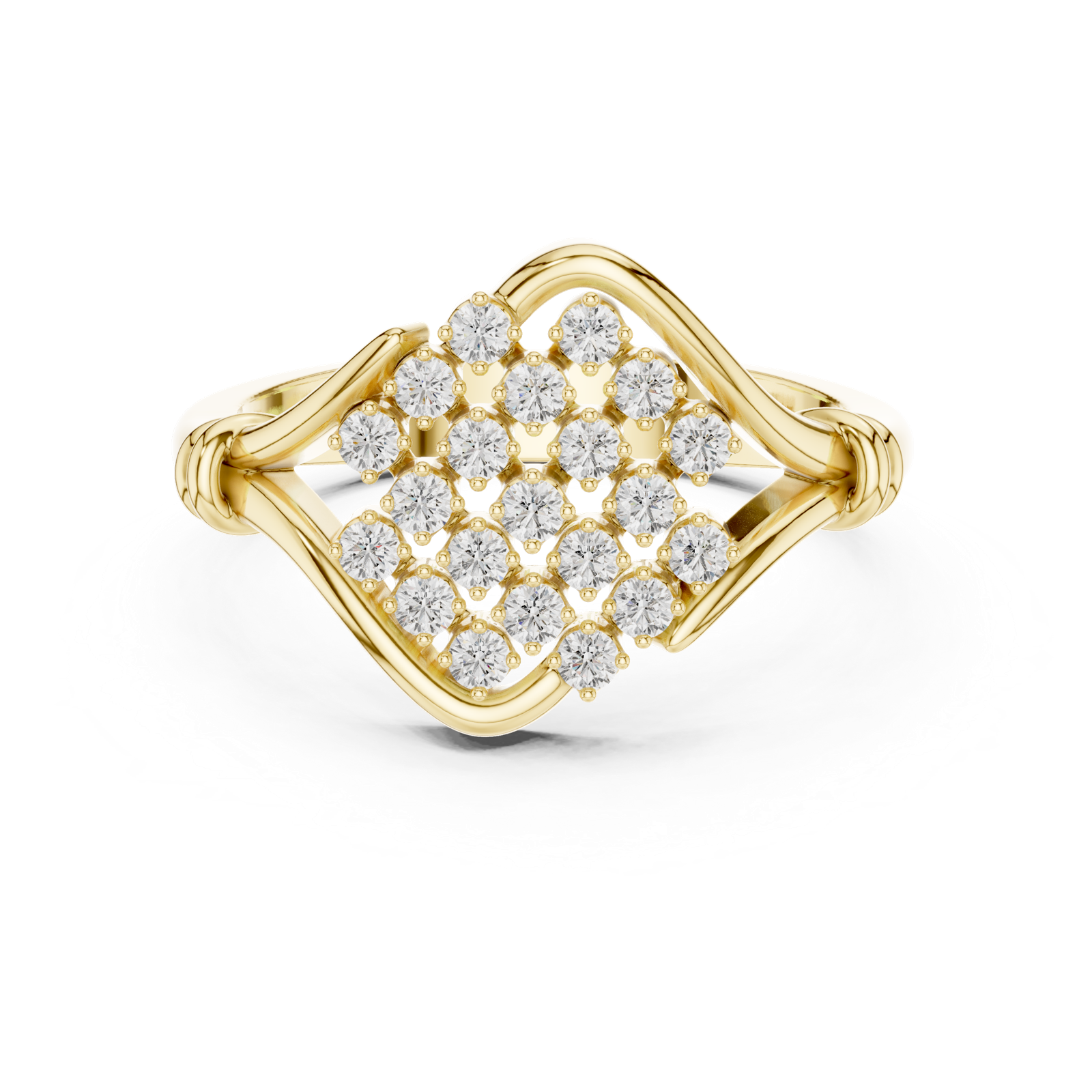 Gold Ring DDLR-760, Yellow Gold, view 4