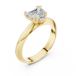Gold Jewelry L36-8, Heart center stone, Yellow Gold, view 2