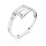 Gold Ring DR-5586, White Gold, view 2