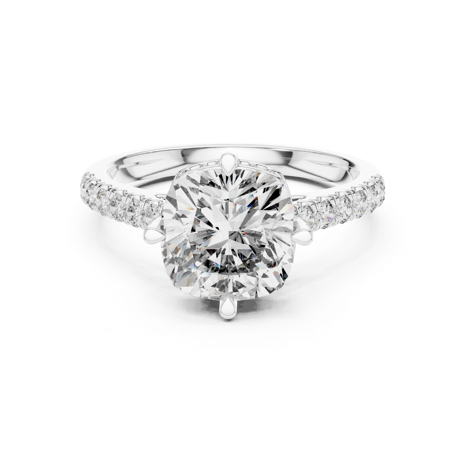 Gold Ring DDLR-162, White Gold, view 4