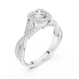 Gold Ring LR-0247, White Gold, view 2