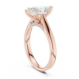 Gold Jewelry, Marquise center stone, Rose Gold, view 1