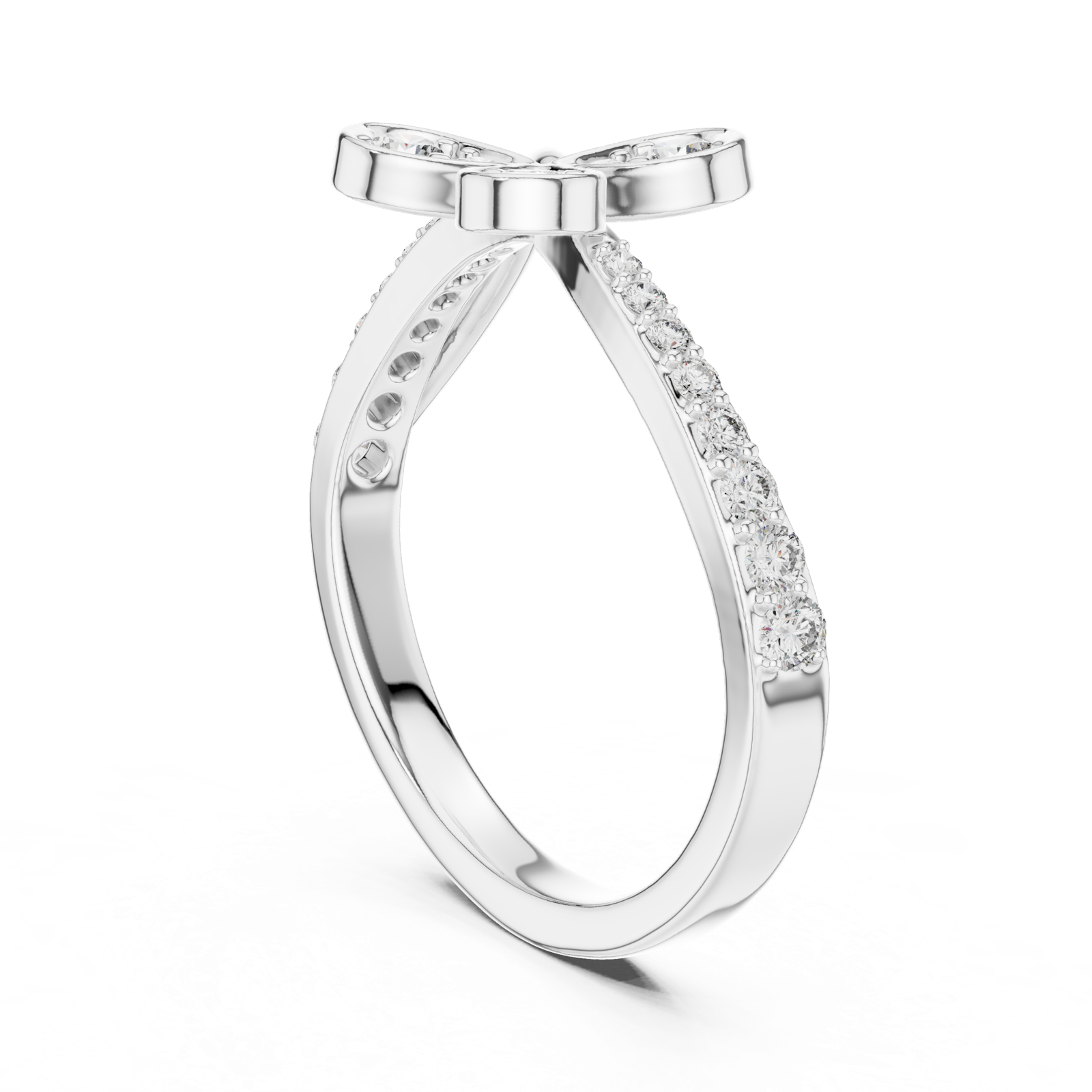 Gold Ring 12-10067@L, White Gold, view 1
