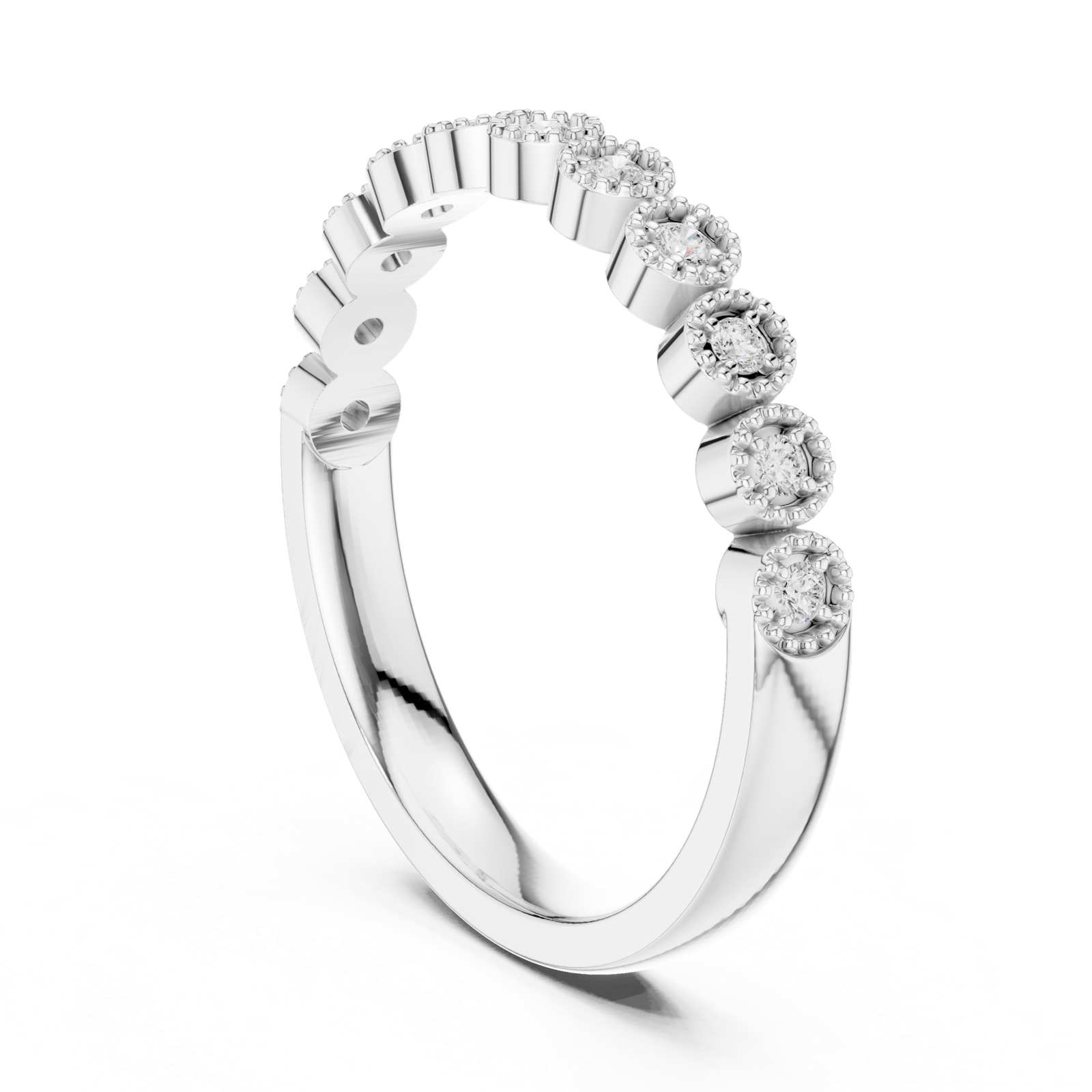 Gold Ring DDLR-770, White Gold, view 1