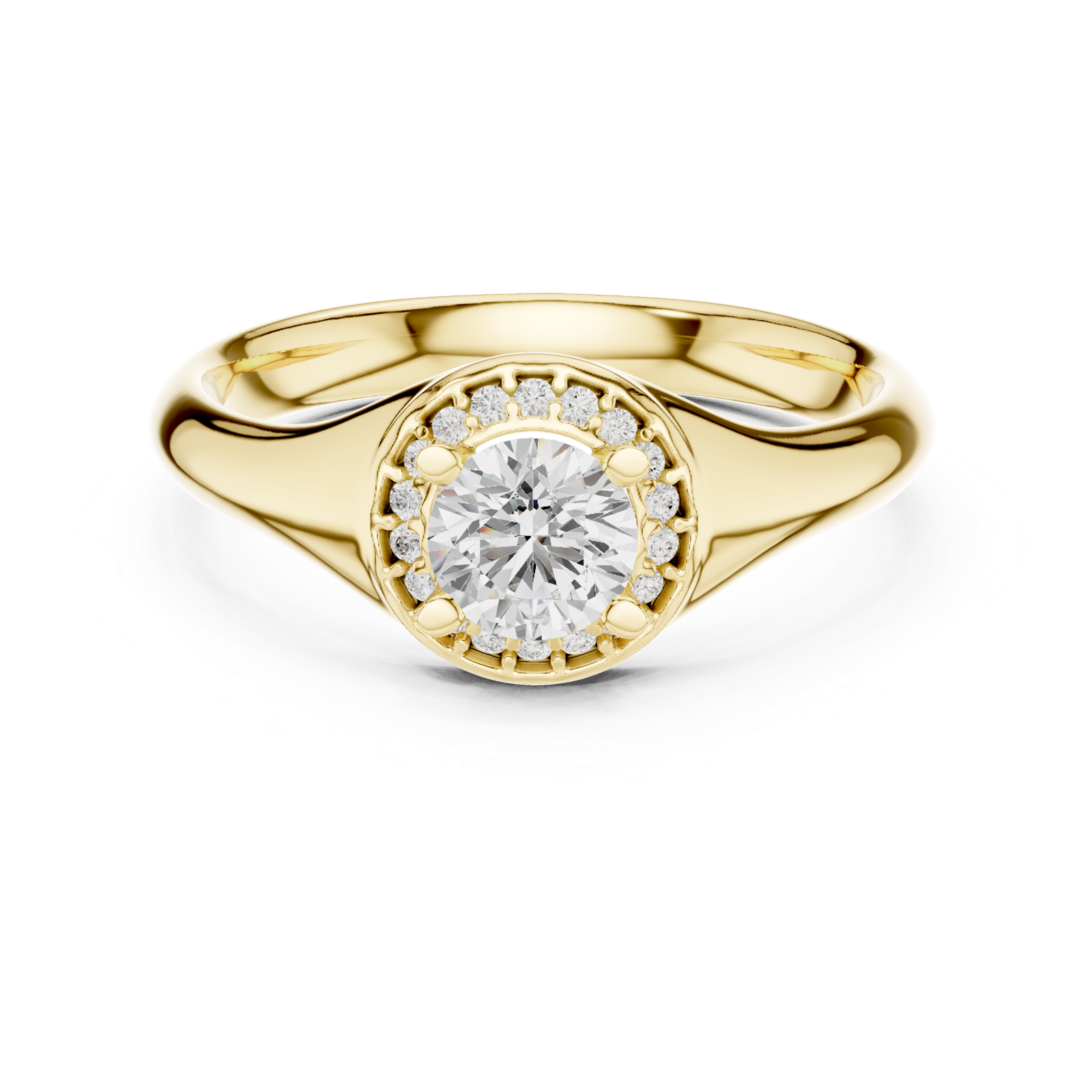 Gold Ring LR-0214, Yellow Gold, view 4