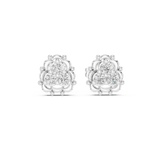 Gold Earrings 9-10040E, White Gold